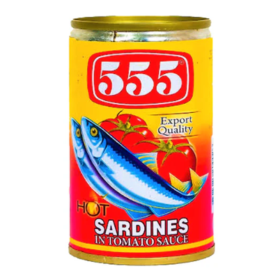 555 Sardines in Tomato Sauce and Chilli 155g