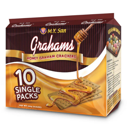 M.Y.San Grahams Honey Crackers 10x25g