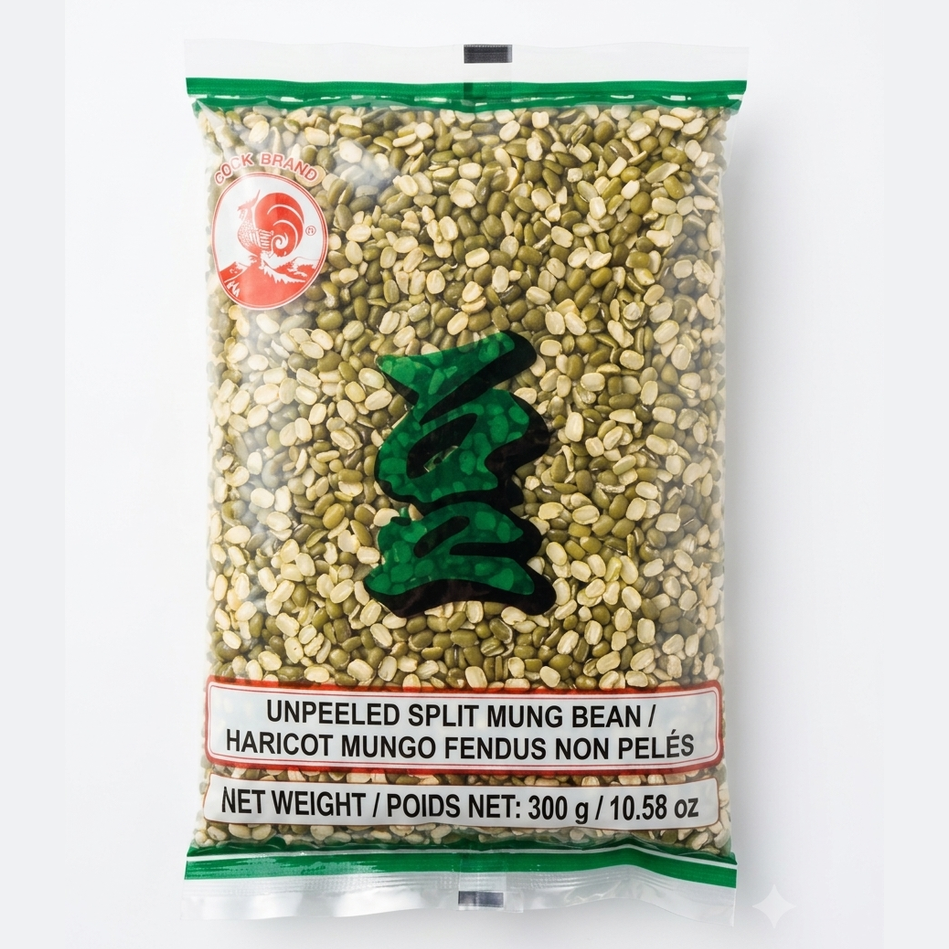 Unpeeled split mung bean