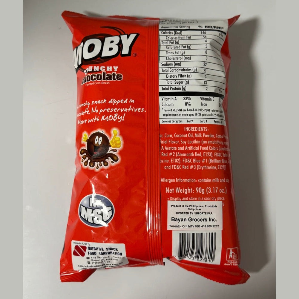 Moby Crunchy Chocolate Flavored Snack 90g