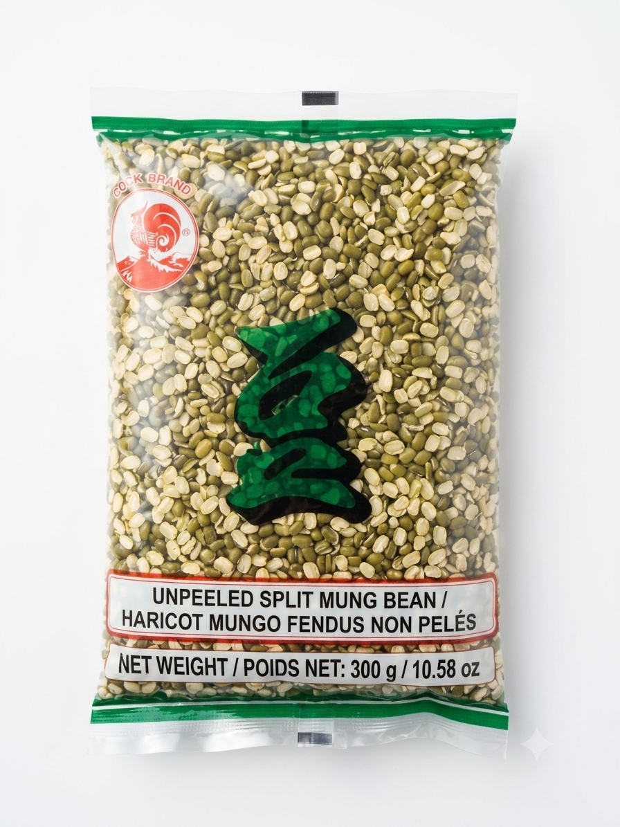 Unpeeled split mung bean