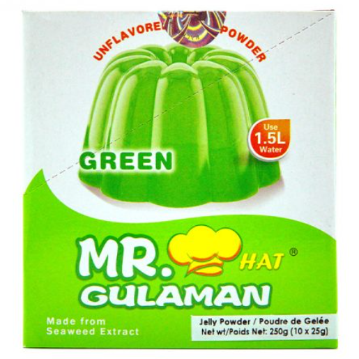 MR. Gulaman Jelly Powder Unflavoured Green (10x25g)
